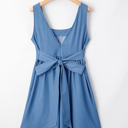   - Denim Dream Tie-Back Mini Dress
