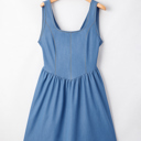   - Denim Dream Tie-Back Mini Dress