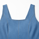   - Denim Dream Tie-Back Mini Dress