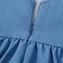   - Denim Dream Tie-Back Mini Dress