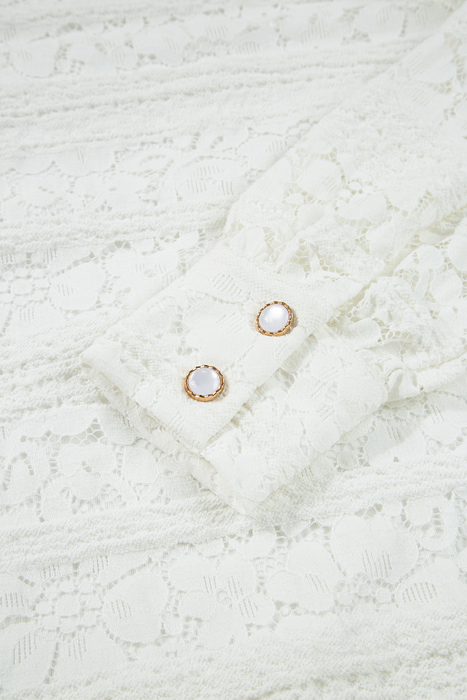 <.>- Ivory Lace Garden Mini Dress