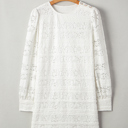  <.>- Ivory Lace Garden Mini Dress