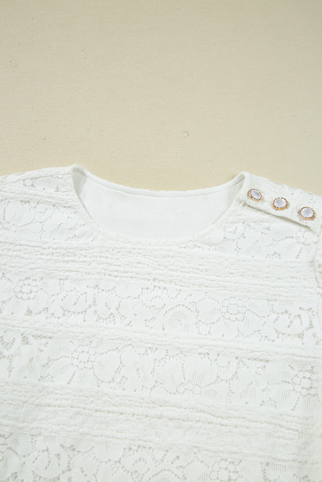 <.>- Ivory Lace Garden Mini Dress