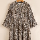  <.> - Wild Leopard Bell Mini Dress