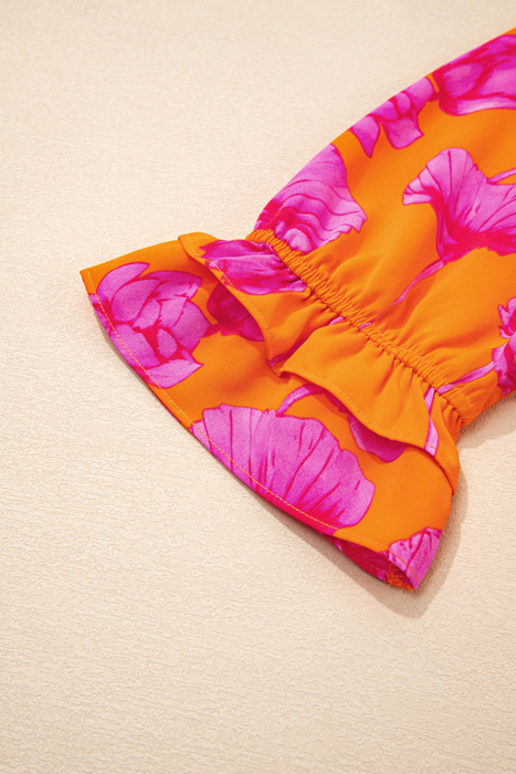 <.>- Neon Poppy Paradise Midi Dress