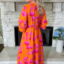  <.>- Neon Poppy Paradise Midi Dress