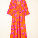  <.>- Neon Poppy Paradise Midi Dress