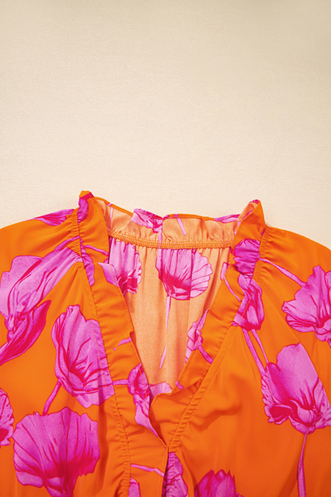 <.>- Neon Poppy Paradise Midi Dress