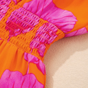  <.>- Neon Poppy Paradise Midi Dress