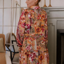  Love Kuza - Autumn Bloom Tiered Shirt Dress