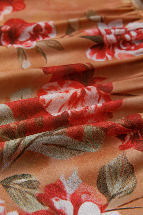 Love Kuza - Autumn Bloom Tiered Shirt Dress