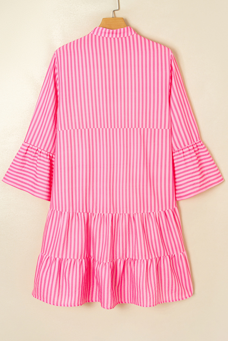  - Fuchsia Fiesta Stripe Mini Dress