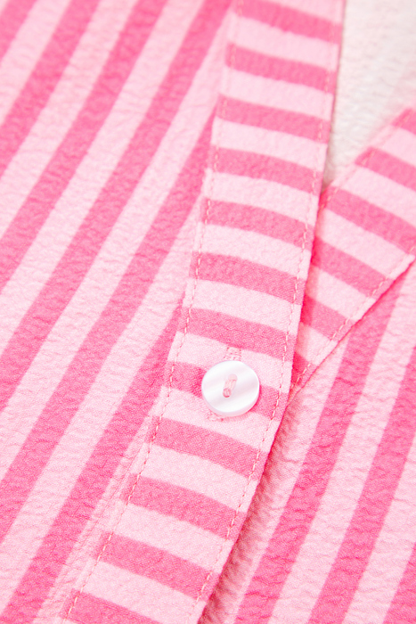  - Fuchsia Fiesta Stripe Mini Dress