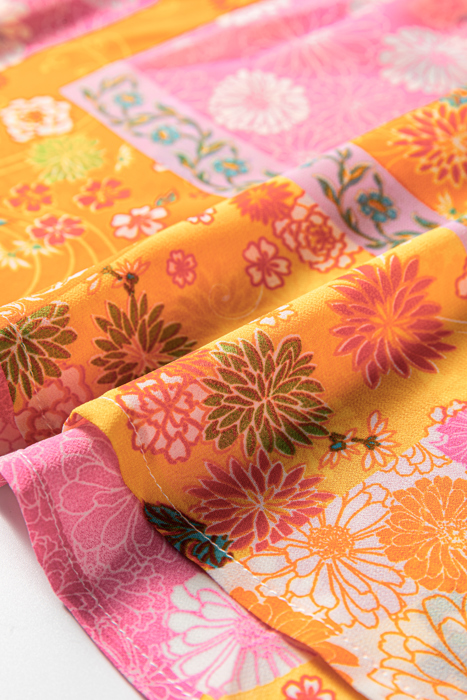 - Sunset Patchwork Maxi Dress