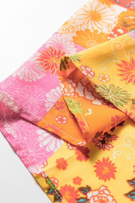 - Sunset Patchwork Maxi Dress