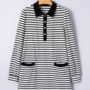   - Monochrome Breton Polo Dress