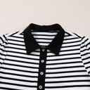   - Monochrome Breton Polo Dress