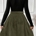 Love Kuza - Olive Grace Knit Belted 1 Piece Dress (Top included)