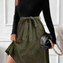  Love Kuza - Olive Grace Knit Belted 1 Piece Dress (Top included)