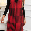  Love Kuza - Midnight Houndstooth Holiday Jumper Dress