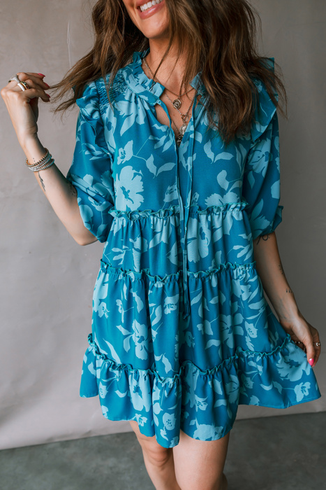 Love Kuza - Teal Bloom Tiered Mini