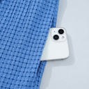  <.>- Sky Gingham Tie-Sleeve Midi Dress