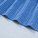  <.>- Sky Gingham Tie-Sleeve Midi Dress