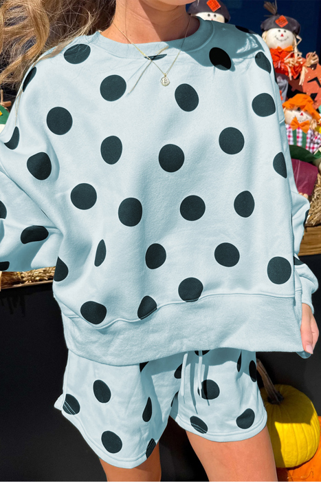 Love Kuza - Minty Blue Dot Lounge Set