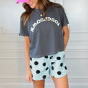  Love Kuza - Minty Blue Dot Lounge Set