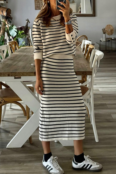 Love Kuza - Coastal Stripe Knit Set