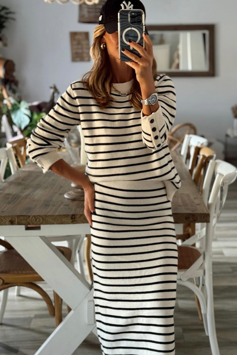 Love Kuza - Coastal Stripe Knit Set