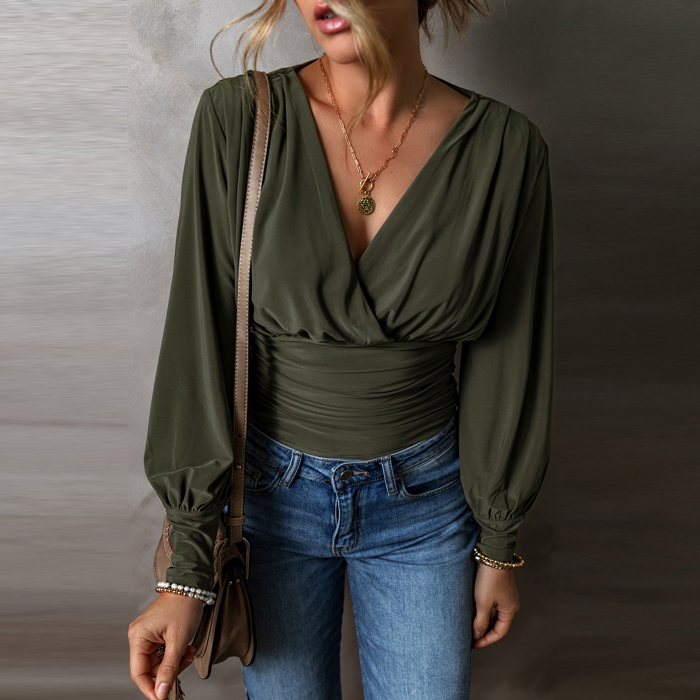 Love Kuza - Midnight Muse Ruched Bodysuit