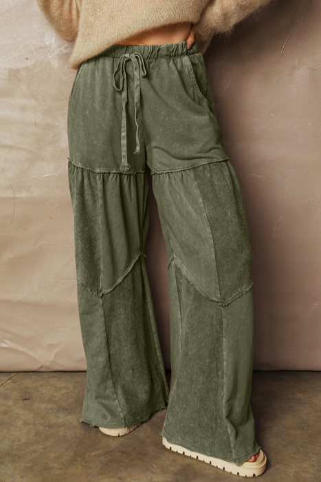 Love Kuza - Olive Drift Patchwork Lounge Pant