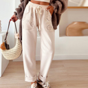  Love Kuza - Ivory Bloom Eyelet Joggers
