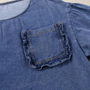  Love Kuza - Indigo Dream Ruffled Denim Top