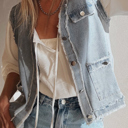  Love Kuza - Urban Edge Frayed Denim Vest