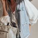  Love Kuza - Urban Edge Frayed Denim Vest