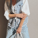  Love Kuza - Urban Edge Frayed Denim Vest