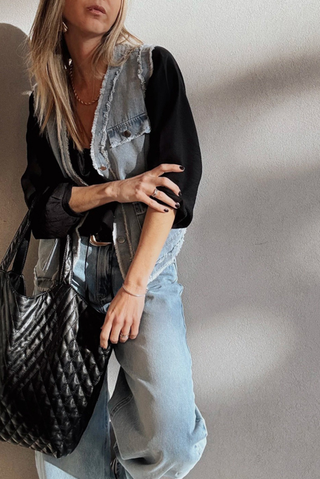 Love Kuza - Urban Edge Frayed Denim Vest