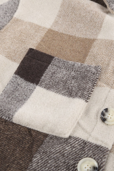Love Kuza - Mocha Patchwork Shacket