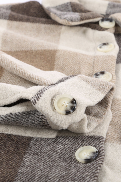 Love Kuza - Mocha Patchwork Shacket