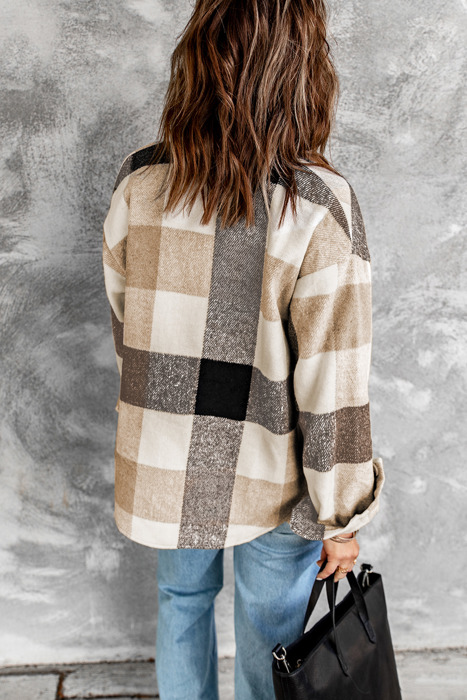 Love Kuza - Mocha Patchwork Shacket