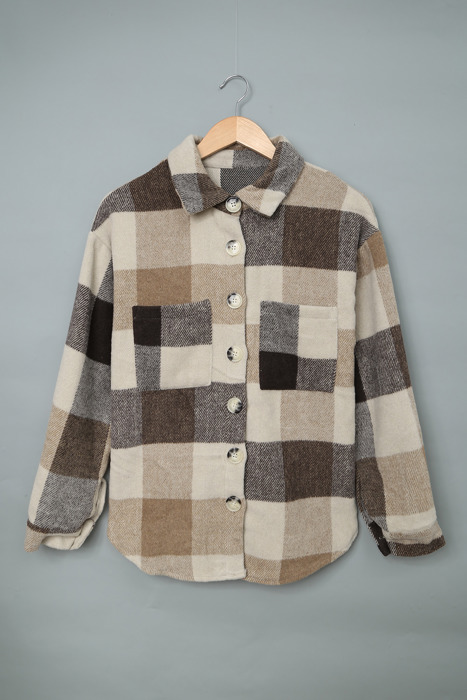 Love Kuza - Mocha Patchwork Shacket