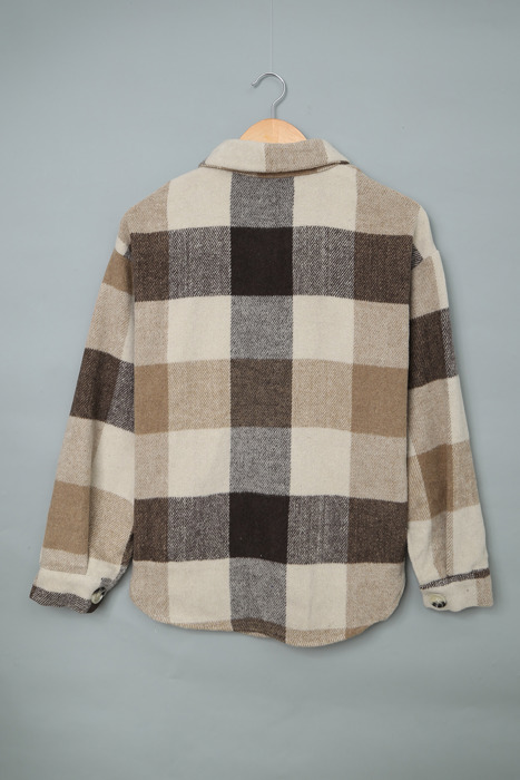Love Kuza - Mocha Patchwork Shacket