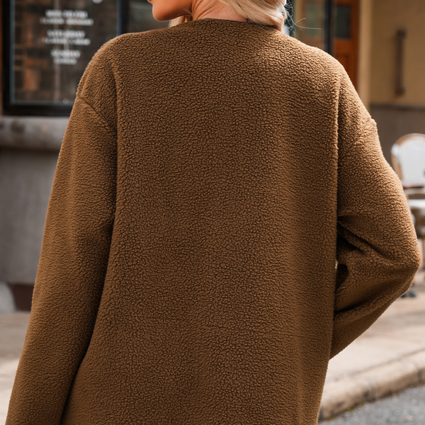 Love Kuza - Mocha Trail Toggle Fleece Jacket | Jane.com