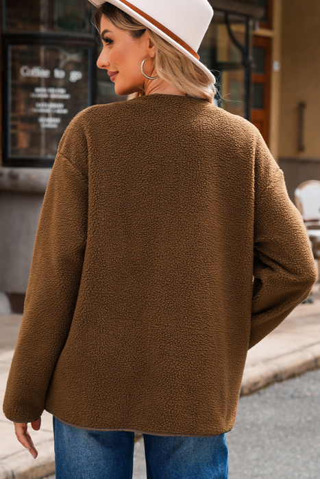 Love Kuza - Mocha Trail Toggle Fleece Jacket