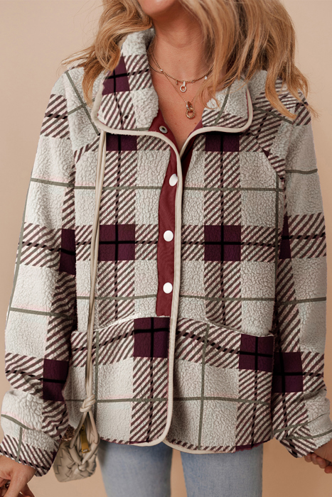 Love Kuza - Highland Haven Plaid Sherpa Jacket
