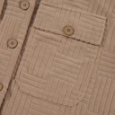  Love Kuza - Mocha Maze Textured Button Shacket