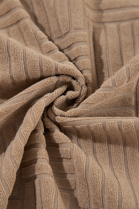 Love Kuza - Mocha Maze Textured Button Shacket