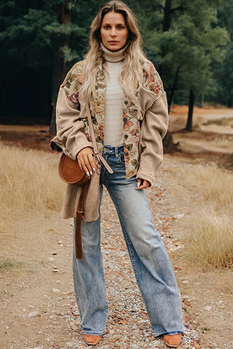 Love Kuza - Garden Whimsy Patchwork Shacket